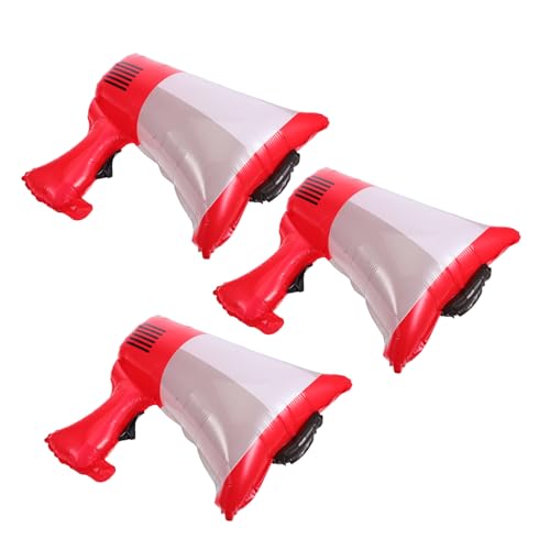 TOPPERFUN 3 Stück Trompetenballon Feuerwehrauto-Luftballons Dekorationen für Feuerwehrgeburtstage Feuerparty begünstigt Luftballons Flammenballons Hochleistungsballons Aluminiumfolie rot von TOPPERFUN