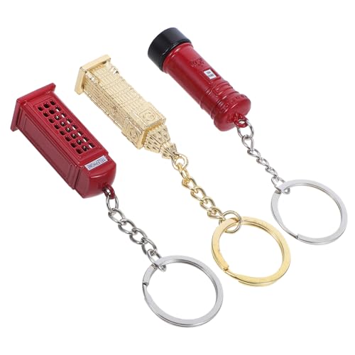 TOPPERFUN 3 Teiliges Set Schlüsselanhänger Telefon Hängende Dekoration Charms Vintage Stil Schlüsselanhänger Ketten Schlüsselanhänger Für Rucksack Schlüsselanhänger Niedlicher von TOPPERFUN