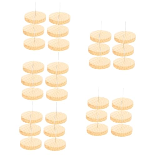 TOPPERFUN 30 Sätze Lustiger Spaß mit Holzsockel ausstellungsständer dekoration DIY Puppenhalter Holzsockel Puppenständer filz tragbares Schaugestell für Puppen Stützständer für Puppen Metall von TOPPERFUN