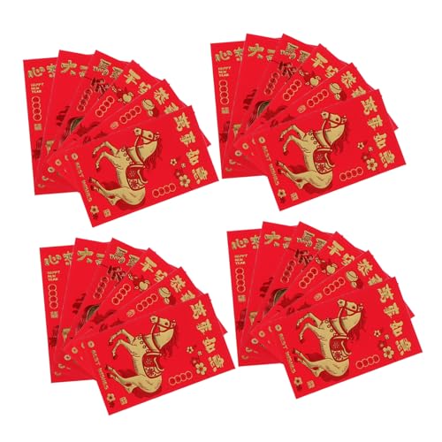 TOPPERFUN 30 Stück Teiliges Chinesische Neujahrs Glücksumschläge Jahr Des Pferdes Rote Umschläge mit Prägnanter Prägung Robustes Vielseitig für Familienfeiern Geschäftstreffen und TOPPERFUN 30 Stück Teiliges Chinesische Neujahrs Glücksumschläge Jahr Des Pferdes Rote Umschläge mit Prägnanter Prägung Robustes Vielseitig für Familienfeiern Geschäftstreffen und von TOPPERFUN