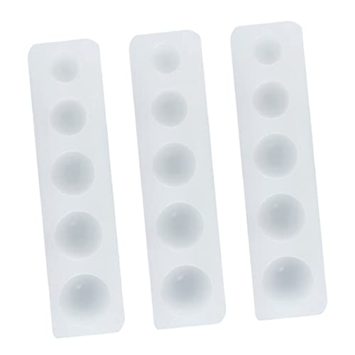 TOPPERFUN 3Stücke Silikon Halbkreisformen für DIY Kuchen Dekoration Fondant Epoxidharz Einfache Antihaftend Platzsparend Langlebig für Hobbybäcker und Profis von TOPPERFUN