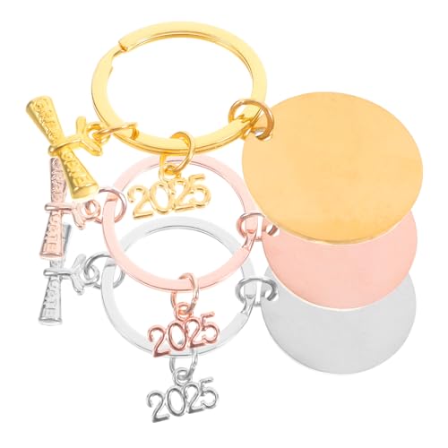 TOPPERFUN 3pcs -abschlussschlüsselkäse Grad Keychain 2025 Klasse Der Abschlussschlüsselketten -rucksack -schlüsselanhänger Grad -schlüsselkette Für Schüler 30mm von TOPPERFUN