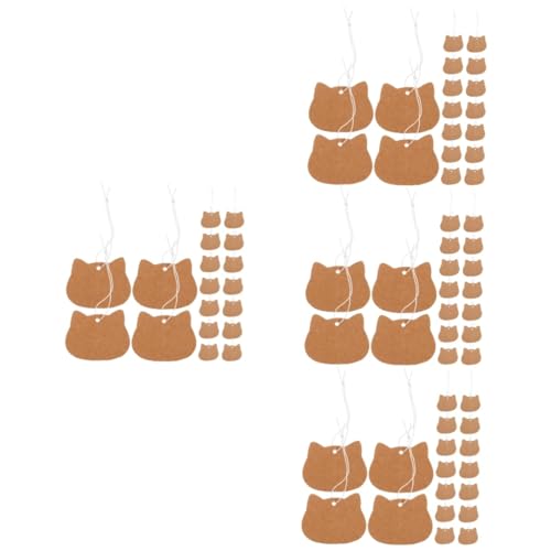 TOPPERFUN 4 Sätze Hängeetikett Aus Kraftpapier Stichworte Leere Beschriftungsschilder Schlüssel Leere Tags Hängende Etiketten Aufgereihte Markierungsschilder Krawattenanhänger 100 Stück * 4 von TOPPERFUN