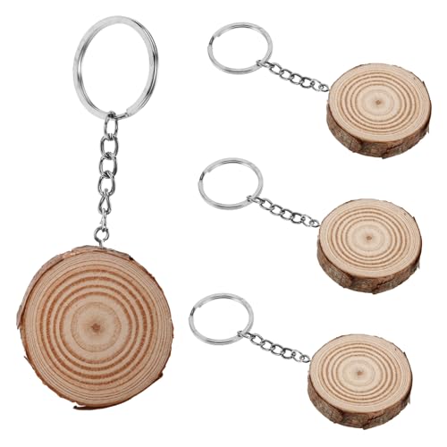 TOPPERFUN 4 Stück DIY Schlüsselanhänger Runde Holzscheiben Unbehandelt Blank für Kunsthandwerk für Hochzeitsdeko und Bastelprojekte TOPPERFUN 4 Stück DIY Schlüsselanhänger Runde Holzscheiben Unbehandelt Blank für Kunsthandwerk für Hochzeitsdeko und Bastelprojekte von TOPPERFUN