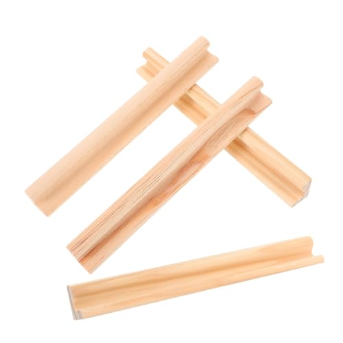 TOPPERFUN 4stücke Holz Domino Racks Stabiler Ständer Für Domino-Spiele DIY Buchstaben Dekoration Lange Holzunterlage Für Kreative Bastelprojekte von TOPPERFUN