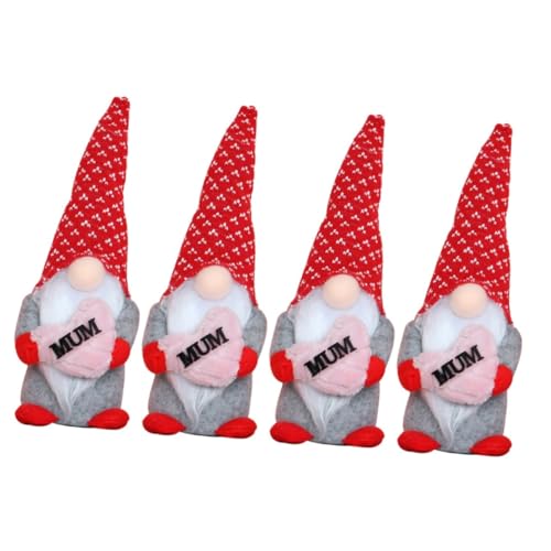 TOPPERFUN 4 Stück Liebe Puppe die Dekoration der Mutter Muttertagsdeko Tischdeko zum Muttertag gefüllte Gnomenpuppe Muttertags GNOME Gnomengeschenk für Mutter Polyester TOPPERFUN 4 Stück Liebe Puppe die Dekoration der Mutter Muttertagsdeko Tischdeko zum Muttertag gefüllte Gnomenpuppe Muttertags GNOME Gnomengeschenk für Mutter Polyester von TOPPERFUN