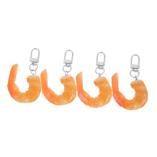 TOPPERFUN 4 Stück Realistische Shrimp Schlüsselanhänger Anhänger Imitation Lebensmittel Modelle für Taschen und Rucksäcke für Partys und TOPPERFUN 4 Stück Realistische Shrimp Schlüsselanhänger Anhänger Imitation Lebensmittel Modelle für Taschen und Rucksäcke für Partys und von TOPPERFUN