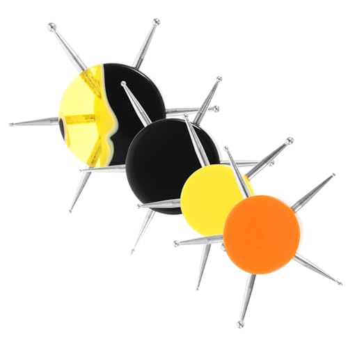 TOPPERFUN 4 Stück Teiliges Maniküre Punktierwerkzeug für Frauen Kreisförmige Nagelkunst Stifte mit Acrylgriff Vielseitige DIY Nageldesign Dotting Tools in Verschiedenen für Präzises Malen von TOPPERFUN
