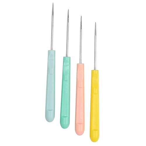 TOPPERFUN 4 Stück Teiliges Rührnadel und Kuchenschreiber Dekorationswerkzeug für Backen Rosa Gelb Grün für Kuchen Kekse und Brotgestaltung von TOPPERFUN