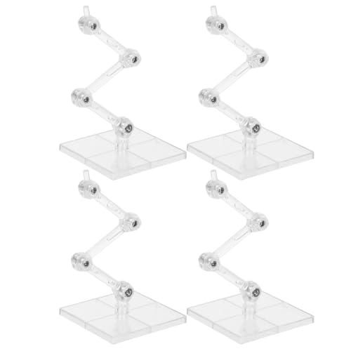 TOPPERFUN 4-teiliger Puppenständer-Displayhalter: Verstellbare Puppen-Actionfiguren-Regalständer-Unterstützungszubehör Transparente Display-Unterstützung von TOPPERFUN