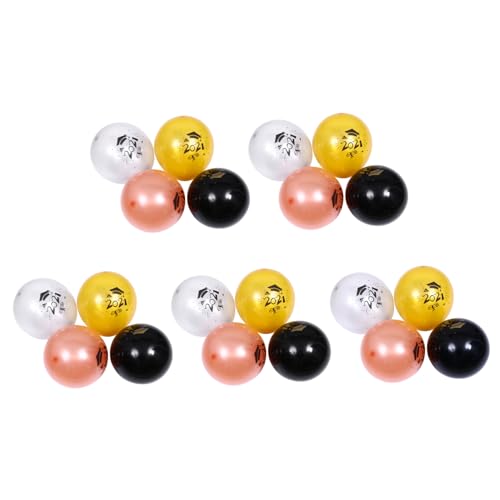 TOPPERFUN 40 Stück 2021 Abschluss Latexballon leichte Verzierungen Abschlussfeier Luftballons Latexballons bedrucken Abschlussballons 2021 Luftballons für die Partydekoration Emulsion von TOPPERFUN