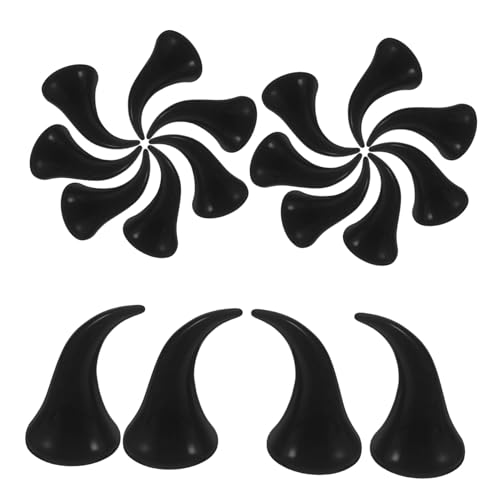 TOPPERFUN 40 Stück Teiliges Schwarze Kunststoff Teufelshörner für Basteln Leichtes DIY Halloween Accessoire Teufelshorn Haarreif für Erwachsene und Komfortabel und Familientauglich von TOPPERFUN