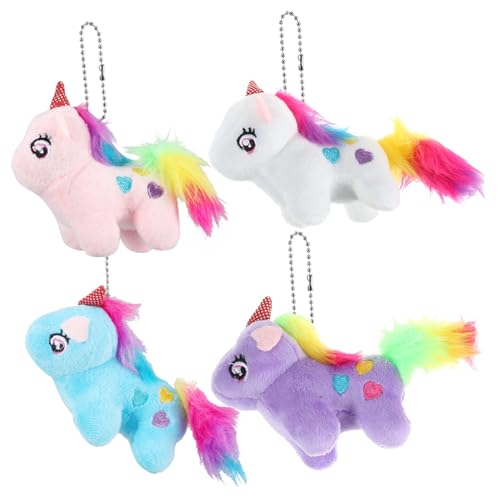 TOPPERFUN 4Stücke Plüsch Einhorn Schlüsselanhänger Weiche Tieranhänger Ornament Hängende Dekoration für Taschen Mitgebsel für Kindergeburtstage und Einhorn Partys TOPPERFUN 4Stücke Plüsch Einhorn Schlüsselanhänger Weiche Tieranhänger Ornament Hängende Dekoration für Taschen Mitgebsel für Kindergeburtstage und Einhorn Partys von TOPPERFUN
