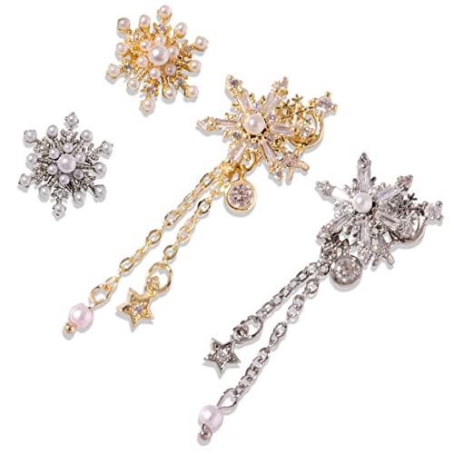 TOPPERFUN 4Stücke Teiliges Schneeflocken Nagel Charm Glitzernde Nagelschmuck Dekoration für DIY Maniküre für Weihnachten und Festliche Anlässe TOPPERFUN 4Stücke Teiliges Schneeflocken Nagel Charm Glitzernde Nagelschmuck Dekoration für DIY Maniküre für Weihnachten und Festliche Anlässe von TOPPERFUN