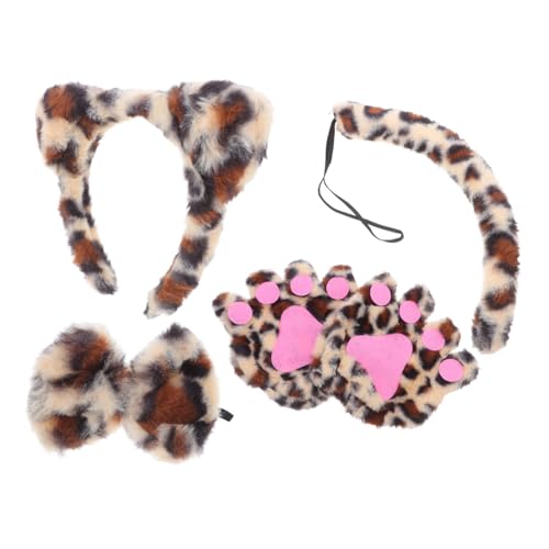 TOPPERFUN 4pcs Leopard Print Cosplay Kostümzubehör Tier Ohrstirnband Für Halloween -dress -up -partys Bühnenaufführungen von TOPPERFUN