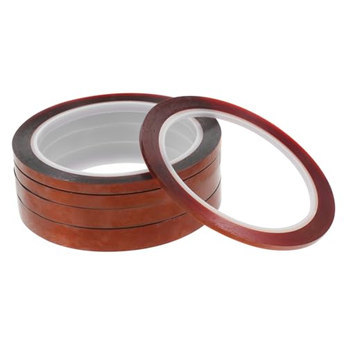 TOPPERFUN 5 Rollen Hitzebeständiges Klebeband Isolierband Wärmeband Für Sublimation Wärmeübertragungsband Hochtemperaturband Hochtemperaturband Reparaturband Thermoband Pi Polyimid TOPPERFUN 5 Rollen Hitzebeständiges Klebeband Isolierband Wärmeband Für Sublimation Wärmeübertragungsband Hochtemperaturband Hochtemperaturband Reparaturband Thermoband Pi Polyimid von TOPPERFUN