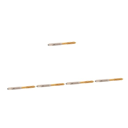 TOPPERFUN 5 Stück Gewindeeinlegewerkzeug 1/4 20 Gewindebohrer Beschichtet Klopfen Schlüssel Senkbohrer Stufenbohrer Konischer Bohrer Schritt Schrauben Golden Hochgeschwindigkeitsstahl von TOPPERFUN