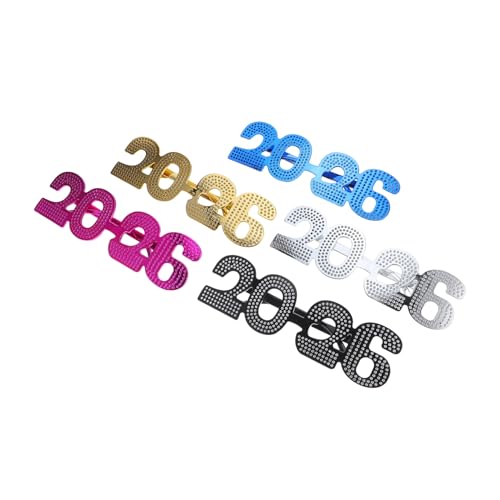 TOPPERFUN 5stücke Silvesterbrille Glitzer-zahlenbrille Abschlussbrille Kostümparty-foto-requisiten Robuste Pc-konstruktion Farbenfrohes Design Leicht Tragbar TOPPERFUN 5stücke Silvesterbrille Glitzer-zahlenbrille Abschlussbrille Kostümparty-foto-requisiten Robuste Pc-konstruktion Farbenfrohes Design Leicht Tragbar von TOPPERFUN
