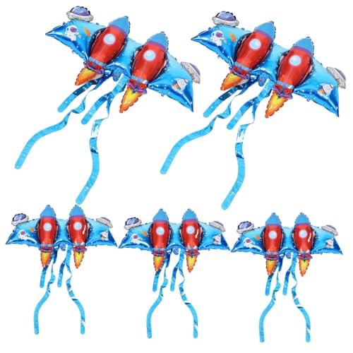 TOPPERFUN 5 Stück Raketenflügel Ballons Aluminiumfolie Dekorative Luftballons für Kindergeburtstagsfeiern Fotorequisiten Party Dekoration Rocket Wing Balloon TOPPERFUN 5 Stück Raketenflügel Ballons Aluminiumfolie Dekorative Luftballons für Kindergeburtstagsfeiern Fotorequisiten Party Dekoration Rocket Wing Balloon von TOPPERFUN