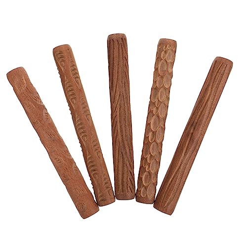 TOPPERFUN 5 Stück Schlammrollwerkzeuge rollender Tonriegel Töpferwalze Töpferwerkzeuge Prägewalze Modelliermasse Modellierstempel aus Ton Handwalzen für Ton Texturwalze für Ton Holz Kaffee TOPPERFUN 5 Stück Schlammrollwerkzeuge rollender Tonriegel Töpferwalze Töpferwerkzeuge Prägewalze Modelliermasse Modellierstempel aus Ton Handwalzen für Ton Texturwalze für Ton Holz Kaffee von TOPPERFUN