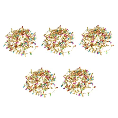 TOPPERFUN 5 Stück Schnur Weihnachtslichterkette Weihnachten LED Mini-Weihnachtsbeleuchtung drinnen weihnachtsdeko Mini-Lichtergirlande Miniaturleuchten Plastik Colorful TOPPERFUN 5 Stück Schnur Weihnachtslichterkette Weihnachten LED Mini-Weihnachtsbeleuchtung drinnen weihnachtsdeko Mini-Lichtergirlande Miniaturleuchten Plastik Colorful von TOPPERFUN