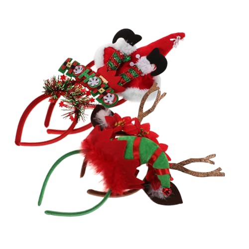 TOPPERFUN 5 Stück Teiliges Weihnachts Stirnband Süßes Cartoon Design für Erwachsene und Leicht und Bequem Festtagsdekoration für Partys und Familienfeiern von TOPPERFUN