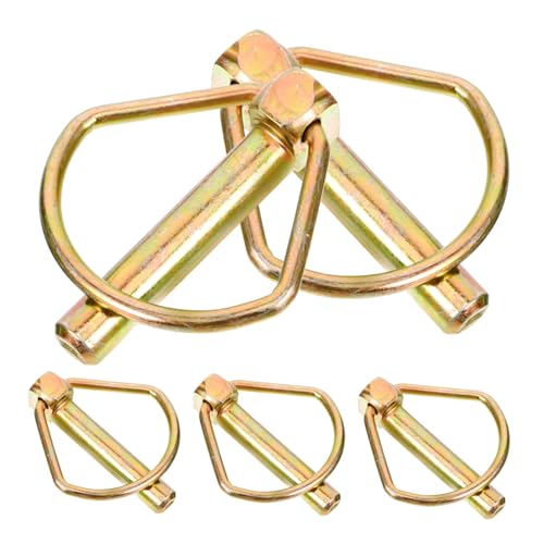 TOPPERFUN 5 Stück Verkaufszubehör Verriegelung Lkw-pin-ring Klappstecker Mit Ringverschluss Anhänger-pin-ring Lynch-pin-verschluss Schwerlast-klappstecker Q235 Kohlenstoffstahl von TOPPERFUN