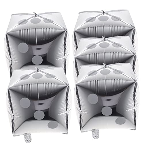 TOPPERFUN 5 Stück Würfelballons aus Aluminiumfolie Themen Dekoration für Partys Geburtstagsfeiern und Gruppenveranstaltungen Silberne Folienballons für Kreative Fotohintergründe TOPPERFUN 5 Stück Würfelballons aus Aluminiumfolie Themen Dekoration für Partys Geburtstagsfeiern und Gruppenveranstaltungen Silberne Folienballons für Kreative Fotohintergründe von TOPPERFUN