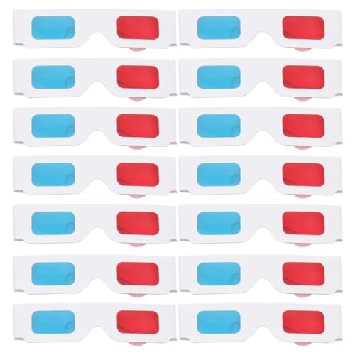 TOPPERFUN 50 Stück Anaglyph Brillen aus Karton Rot blau für Filme und Videos Leichte Langebige Movie Glasses für Erwachsene für Spiele und Magazine Geeignet von TOPPERFUN