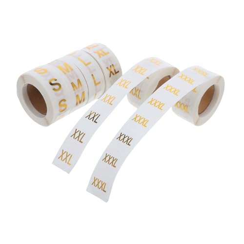 TOPPERFUN 6 Rollen Aufkleber Für Bekleidungsgrößen S 3Xl Kleidungsetiketten 20 Mm Runde Selbstklebende Etikettenrolle – Für Die Organisation Von Kleidung Einzelhandelsinventar Und von TOPPERFUN