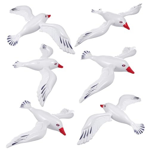 TOPPERFUN 6 Stück Aufblasbare Möwe Wasserspielzeug Für Den Außenbereich Großer Pool Aufblasbarer Vogel Geburtstagsfeier Dekoration Hochzeitspools Marine Möwen Schwimmbad Möwe Unfalable Pvc TOPPERFUN 6 Stück Aufblasbare Möwe Wasserspielzeug Für Den Außenbereich Großer Pool Aufblasbarer Vogel Geburtstagsfeier Dekoration Hochzeitspools Marine Möwen Schwimmbad Möwe Unfalable Pvc von TOPPERFUN