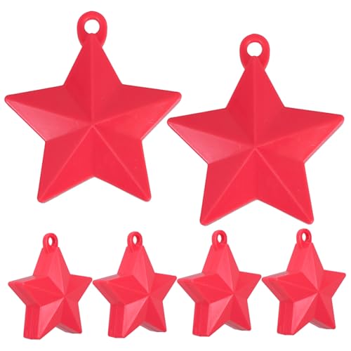TOPPERFUN 6 Stück Ballonanhänger Ballongewichte Dekorationen binden spitz Stern luftballons hawaiianisches Ballongewicht Gewichte für Ballonankergewichte das Haustier Rosig von TOPPERFUN