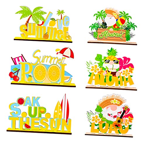 TOPPERFUN 6 Stück Briefhölzernschmuck Wohnkultur Tiki Party Sommerdekor Strand Geburtstagsdekorationen Hochzeit Heimdekoration Glücklich Hawaiische Tischdeko Holz TOPPERFUN 6 Stück Briefhölzernschmuck Wohnkultur Tiki Party Sommerdekor Strand Geburtstagsdekorationen Hochzeit Heimdekoration Glücklich Hawaiische Tischdeko Holz von TOPPERFUN