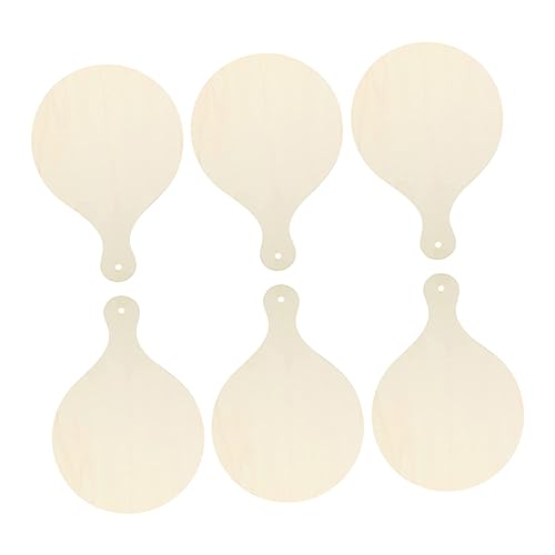 TOPPERFUN 6 Stück Holzschneidebrett mit Griff Teiliges Dekorative Holzplatte für DIY Malerei Vielseitig Einsetzbar für Desserts und Leicht zu Reinigen für Kreative Küchenprojekte TOPPERFUN 6 Stück Holzschneidebrett mit Griff Teiliges Dekorative Holzplatte für DIY Malerei Vielseitig Einsetzbar für Desserts und Leicht zu Reinigen für Kreative Küchenprojekte von TOPPERFUN
