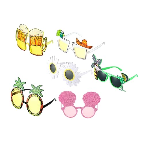 TOPPERFUN 6 Stück Lustige Brillen Fotobrillen Dekoration Hawaii Luau Brillen Hawaii Luau Party Sonnenbrillen Abschlussfeier Brillen Hawaii Lustige Brillen Strand Pool Party Brillen TOPPERFUN 6 Stück Lustige Brillen Fotobrillen Dekoration Hawaii Luau Brillen Hawaii Luau Party Sonnenbrillen Abschlussfeier Brillen Hawaii Lustige Brillen Strand Pool Party Brillen von TOPPERFUN