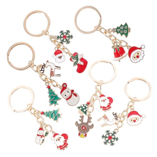 TOPPERFUN 6 Stück Teiliges Weihnachts Schlüsselanhänger mit Weihnachtsmann Schneemann und Rentier Kreative Dekoration für Taschen und Schlüssel Langlebig und Farbenfroh für Weihnachtszeit TOPPERFUN 6 Stück Teiliges Weihnachts Schlüsselanhänger mit Weihnachtsmann Schneemann und Rentier Kreative Dekoration für Taschen und Schlüssel Langlebig und Farbenfroh für Weihnachtszeit von TOPPERFUN