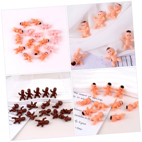 TOPPERFUN 60 Stück Mini Modelle aus Kunststoff Realistische Miniatur Puppen in DREI Hauttönen Dekorative Shower Deko und Party Gastgeschenke Langlebig und Detailreich Gestaltet von TOPPERFUN