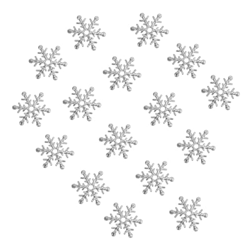 TOPPERFUN 600 Stk. Schneeflocken Konfetti Silber Partydekoration Glitzer Streudeko für Weihnachten Tischdeko Umweltfreundlich und Hautfreundlich von TOPPERFUN