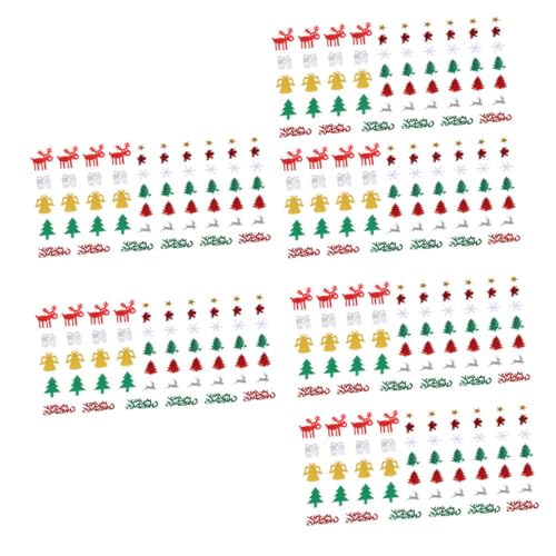 TOPPERFUN 6Er-Packungen Bunte Weihnachtskonfetti aus Plastik Schneeflocken Konfetti für Tischdekoration für Weihnachtsfeiern und Kreative Feiern von TOPPERFUN