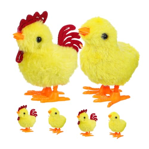 TOPPERFUN 6Stücke Aufzieh Küken Realistische Plüschtiere Mit Windup Mechanismus Für Ostern Party Gefälligkeiten Und Kreative von TOPPERFUN