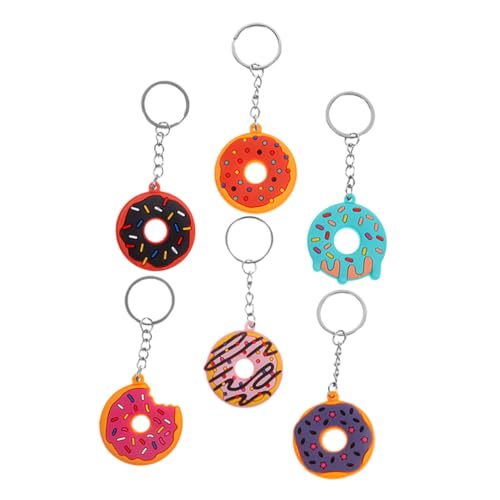 TOPPERFUN 6Stücke Süße Donut Schlüsselanhänger aus Dekorative Anhänger für Rucksäcke und Partys für Freunde zu Weihnachten und Neujahr von TOPPERFUN