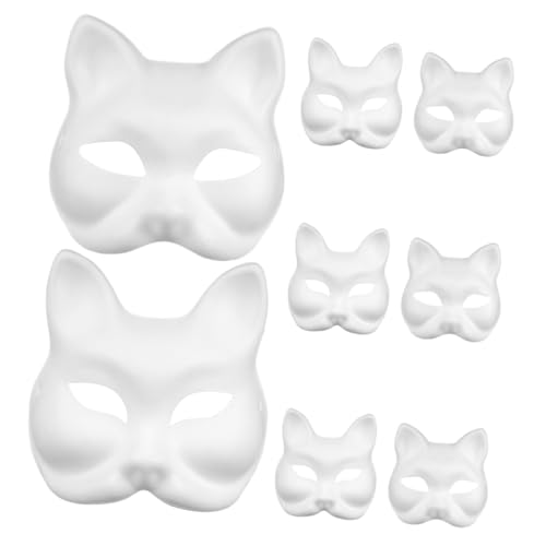 TOPPERFUN 8 Stück Weiße Papiermasken Blanko Tiermasken DIY Unbemalte Fuchs Und Katzenmasken Für Bastelprojekte Halloween Maskenball Party Dekorationen TOPPERFUN 8 Stück Weiße Papiermasken Blanko Tiermasken DIY Unbemalte Fuchs Und Katzenmasken Für Bastelprojekte Halloween Maskenball Party Dekorationen von TOPPERFUN
