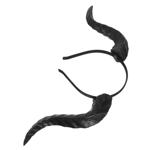 TOPPERFUN Abnehmbares Oxhorn Stirnband für Halloween und Karneval Flexibles Elastisches Teufelshorn Haarband für Damen und Herren für Cosplay Festliche Kostüme und Partydekoration von TOPPERFUN