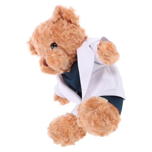 TOPPERFUN Doktor Bär Puppe Kuscheltier Kuscheltier Kuschelbär Kuschelbär Kuscheltier Kuscheltier Kuscheltier Kuscheltier Bär Deko Kuscheltier Bär Hellbrauner Plüsch von TOPPERFUN