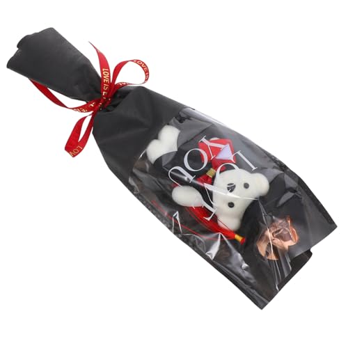 TOPPERFUN Dr. Bear Abschlussstrauß Blumenstrauß Tragen Abschlussfeier Dekorationen Abschluss Begünstigt Abschlussbouquet Abschluss Bär Abschluss Requisiten Black Stoff von TOPPERFUN