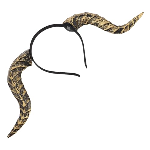 TOPPERFUN Evil Bull Horn Stirnband Abnehmbar Halloween Teufel Gehörn Kopfband Komfortabel für Cosplay Party Mittelalterliches Dämonen Kostüm Zubehör von TOPPERFUN