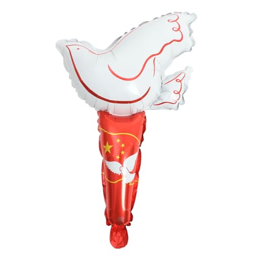 TOPPERFUN Friedenstaube Fackelballon Ruftaubenballons Zum Freilassen Ornament Kleine Tauben Gedenkballons Woo Mittelstück Dekorationen Taubengeburtstag Taubenballons Aluminiumfolie von TOPPERFUN