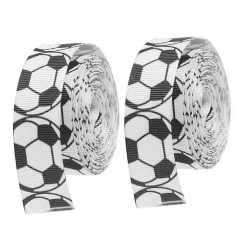 TOPPERFUN Fußball Geschenkband 2 Rollen Dekoratives Satinband für Torten Blumen und Bastelarbeiten Selbstgemacht Bastelband Sport für Partys TOPPERFUN Fußball Geschenkband 2 Rollen Dekoratives Satinband für Torten Blumen und Bastelarbeiten Selbstgemacht Bastelband Sport für Partys von TOPPERFUN