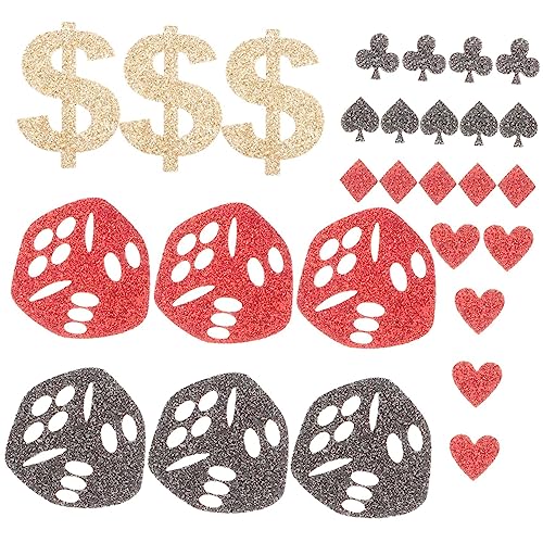 TOPPERFUN Glitzer Poker Konfetti für Themenfeiern Tischdeko für Junggesellenabschied und Geburtstagsfeiern für Einladungen Gratulationskarten und Partyschmuck von TOPPERFUN