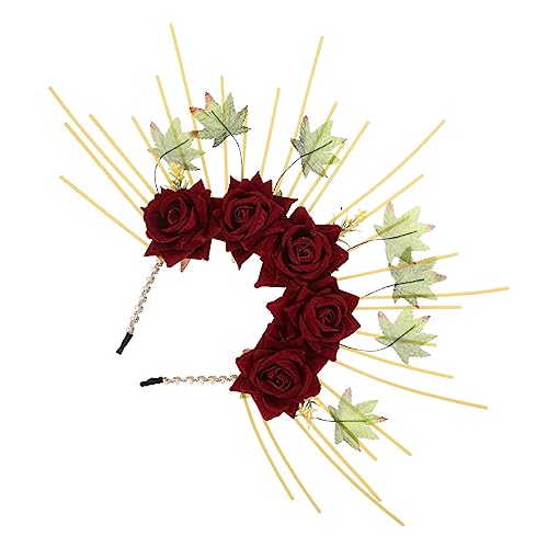 TOPPERFUN Göttin Stirnband mit Dekorativen Blumen Rotes Headdress für Foto Shootings Kostümpartys und Hochzeiten Leicht und Tragbar Perfektes Accessoire für Besondere Anlässe TOPPERFUN Göttin Stirnband mit Dekorativen Blumen Rotes Headdress für Foto Shootings Kostümpartys und Hochzeiten Leicht und Tragbar Perfektes Accessoire für Besondere Anlässe von TOPPERFUN